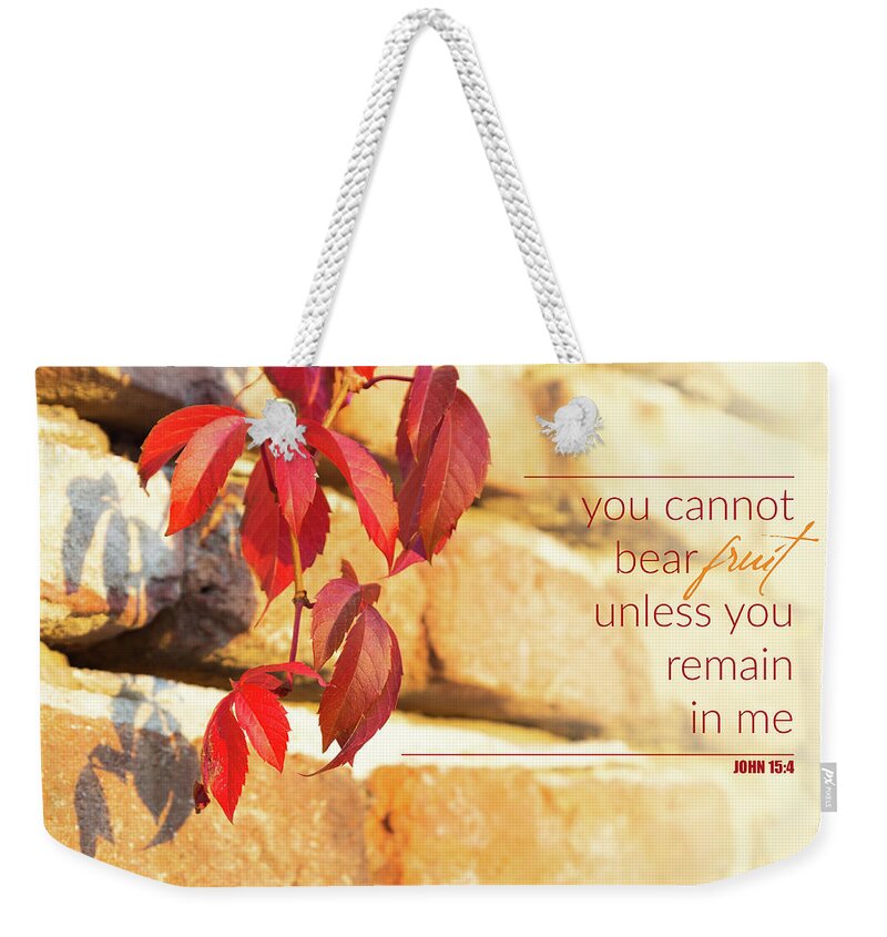 Thicket Creeper Weekender Tote Bag featuring the photograph Fruitless by Viktor Wallon-Hars