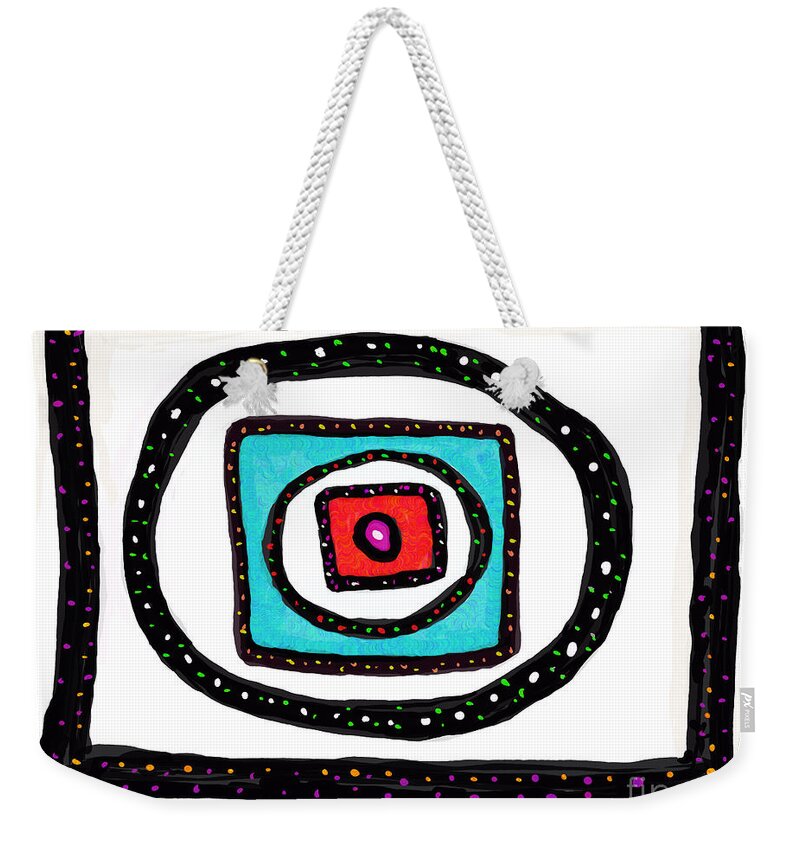 Impressionistic Expressionism Weekender Tote Bag featuring the digital art Thinking Inside the Box by Zotshee Zotshee
