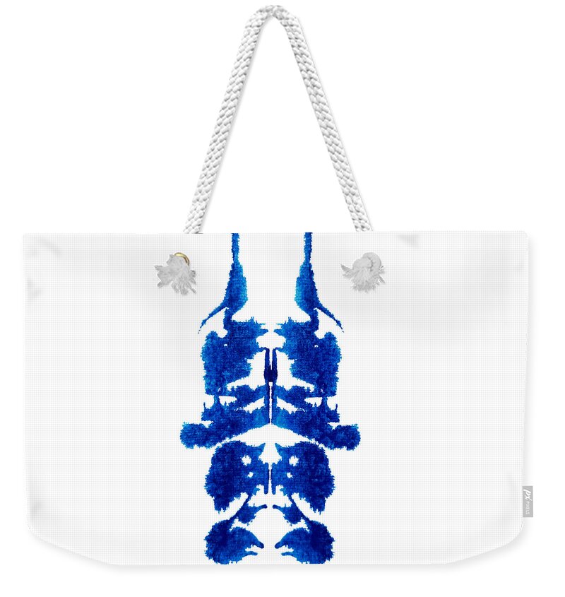 Abstract Weekender Tote Bag featuring the painting Third Eye Chakra by Stephenie Zagorski