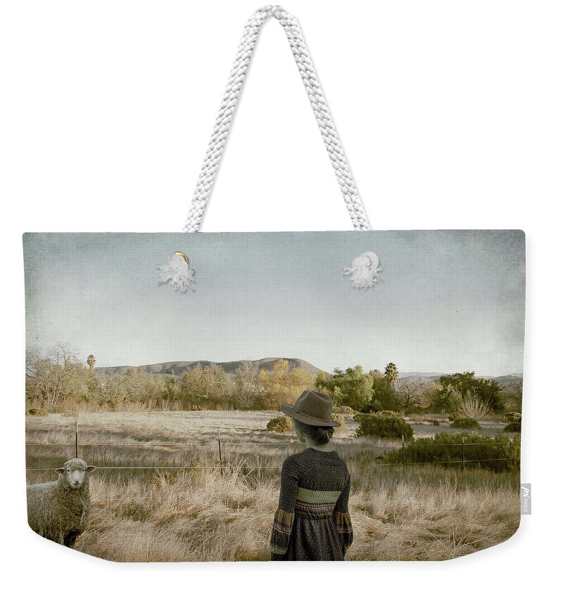 Sheep Weekender Tote Bag featuring the photograph This Beautiful Life by Alison Frank
