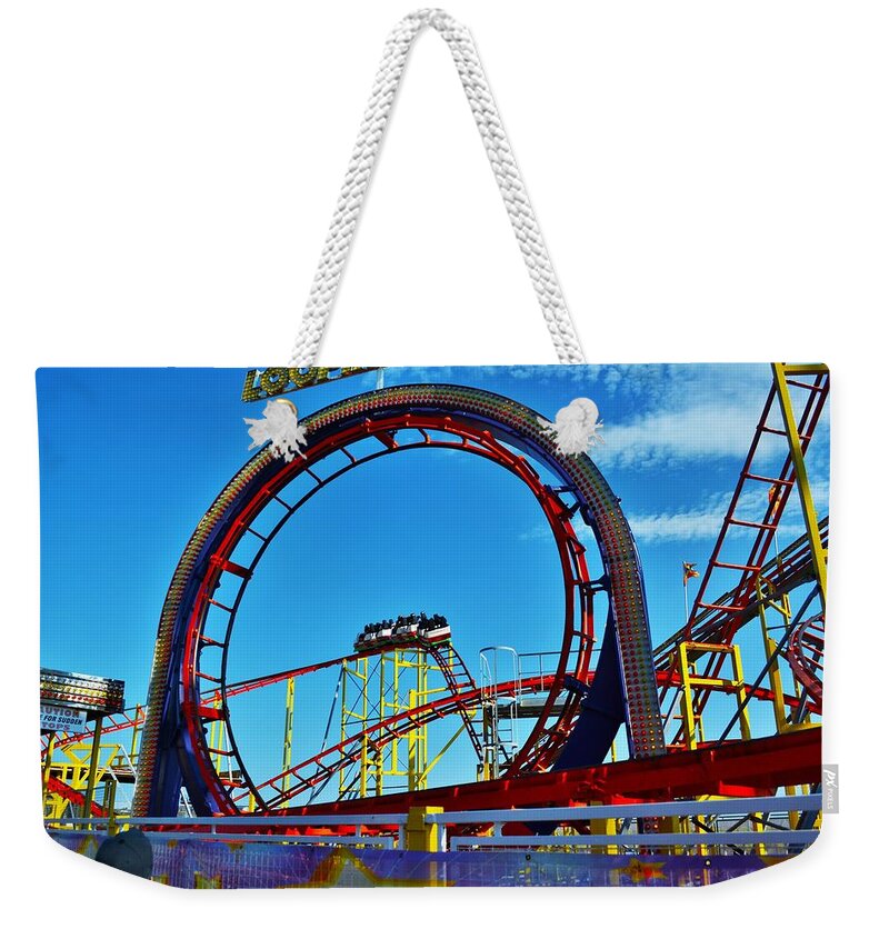 Loopdloop Weekender Tote Bag featuring the photograph Through the Loop by Addison Likins