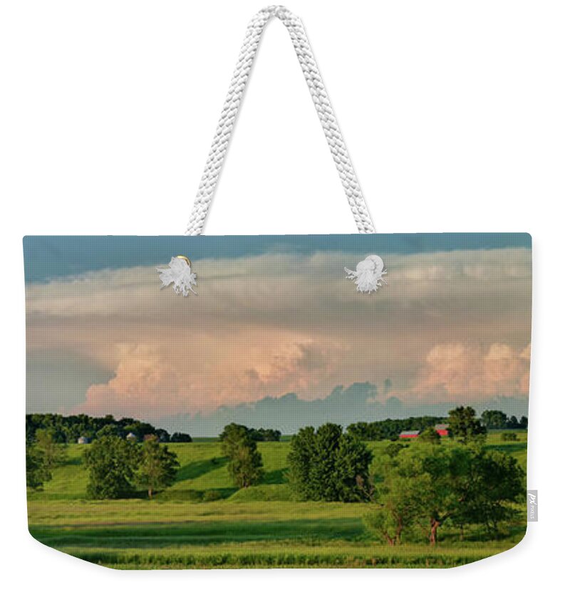Storm Weekender Tote Bag featuring the photograph Thunderstorm Anvil by Bruce Morrison