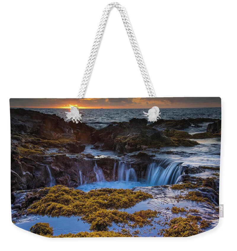 Hawaii Weekender Tote Bag featuring the photograph Tidal Pools in Hawaii by Bill Cubitt