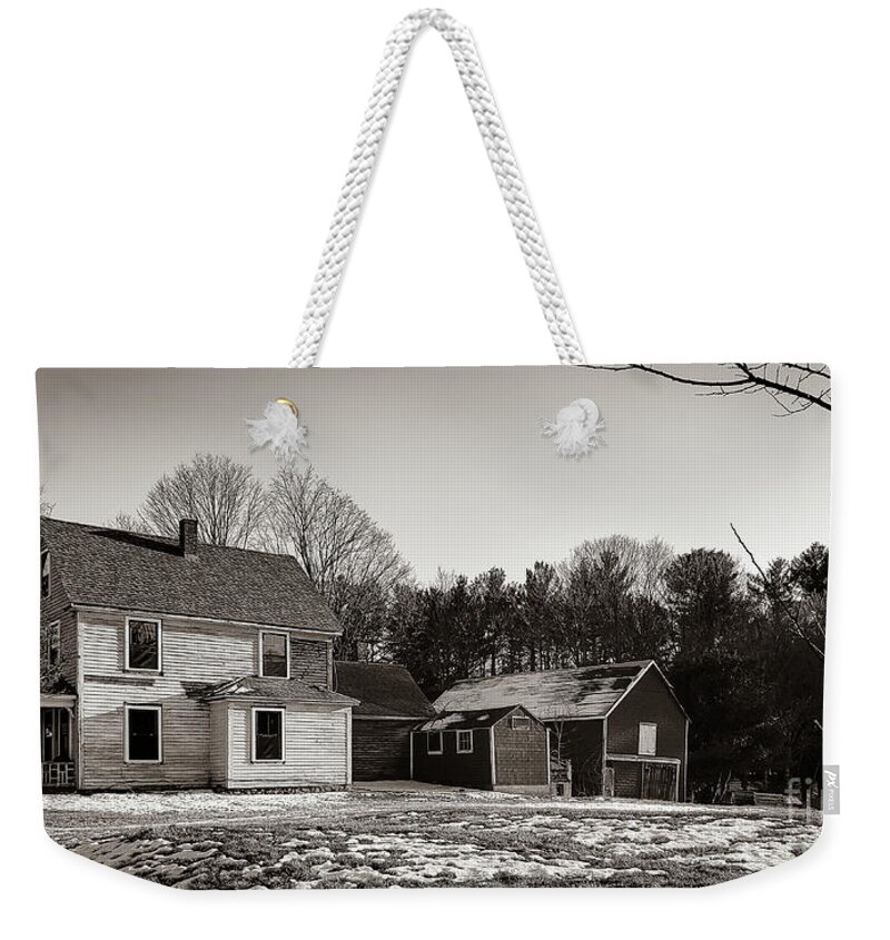 New England Farm Weekender Tote Bag featuring the photograph Tideland 3 by Mary Capriole