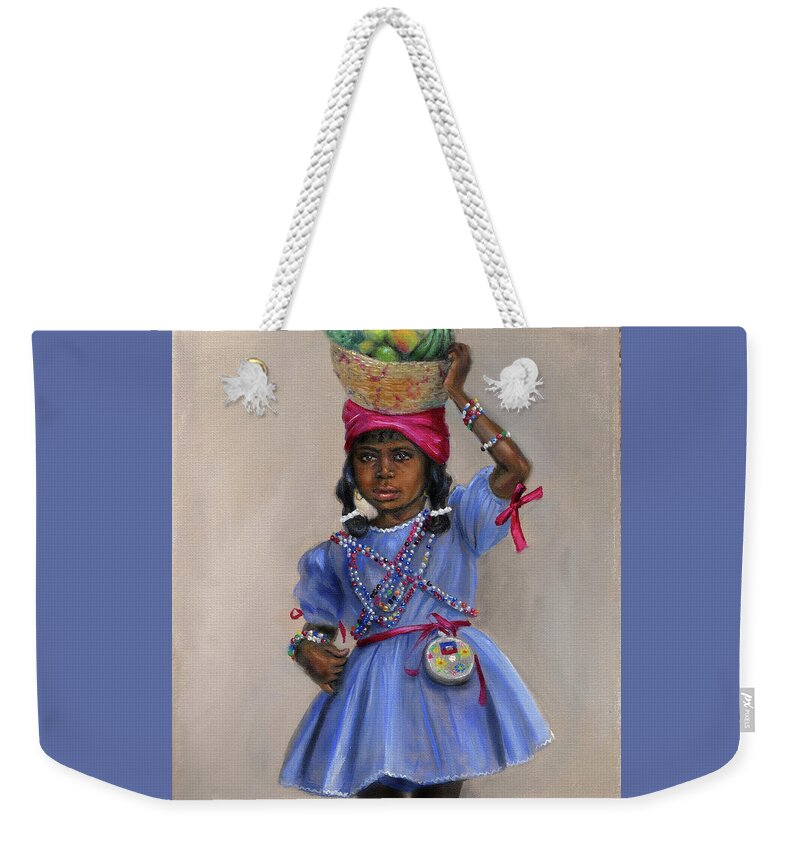 Haiti Weekender Tote Bag featuring the painting Tifi Haiti by Jonathan Gladding
