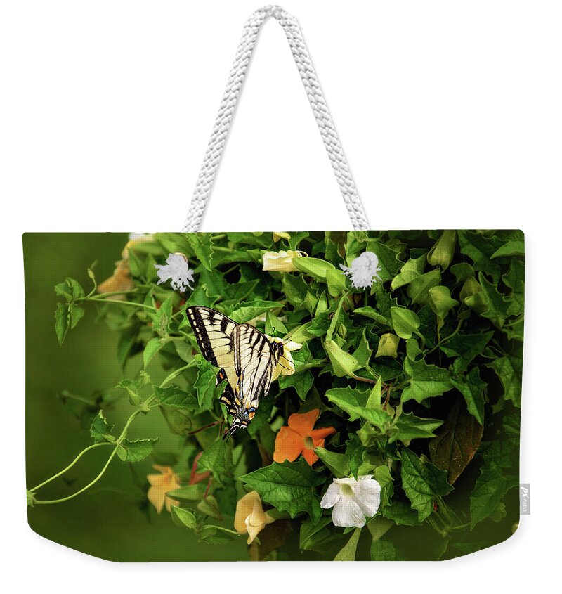 Butterfly Photography Weekender Tote Bag featuring the photograph Tiger Swallowtail Butterfly Photograph by Gwen Gibson