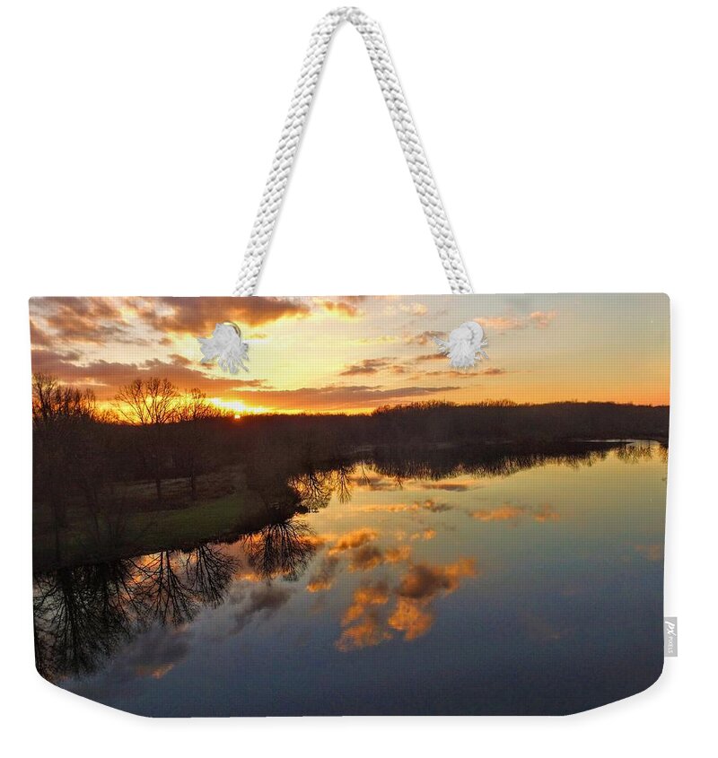  Weekender Tote Bag featuring the photograph Tinkers Creek Park by Brad Nellis