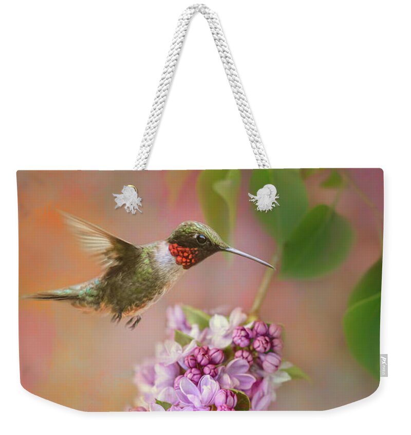 Hummingbird Weekender Tote Bag featuring the photograph Tiny Miracle by Jai Johnson