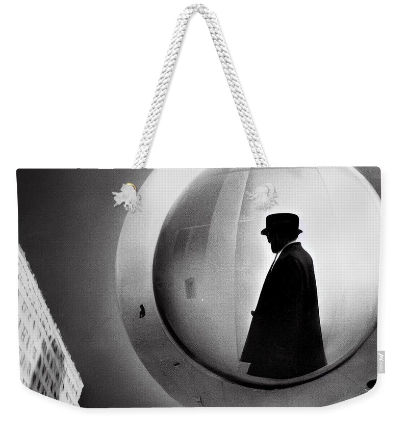 Ufo Weekender Tote Bag featuring the digital art To Serve Man by Nickleen Mosher