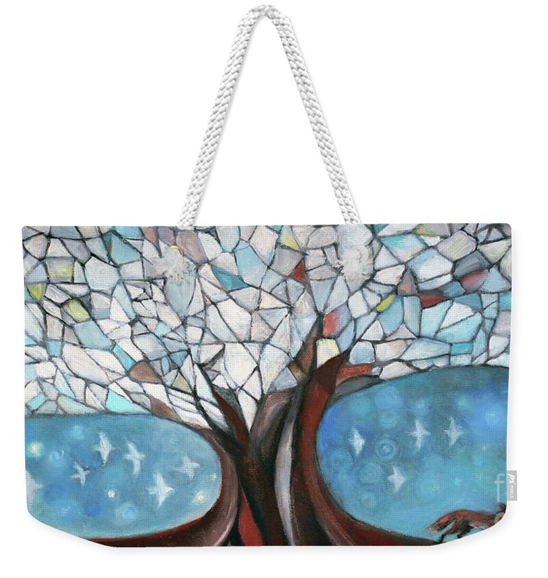 Fox Weekender Tote Bag featuring the painting To The Wind 2 by Manami Lingerfelt