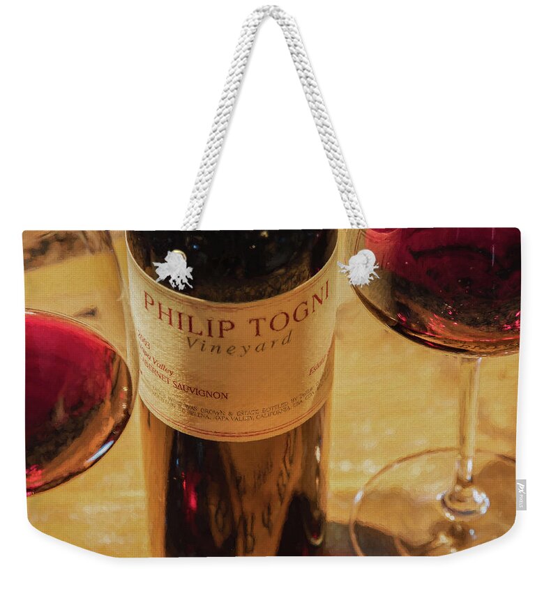 Cabernet Sauvignon Weekender Tote Bag featuring the photograph Togni Wine 15 by David Letts