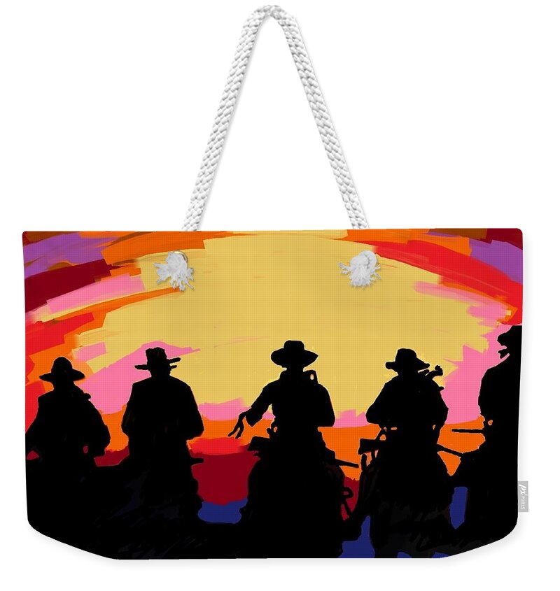 Tombstone Weekender Tote Bag featuring the painting Tombstone by Katia Von Kral