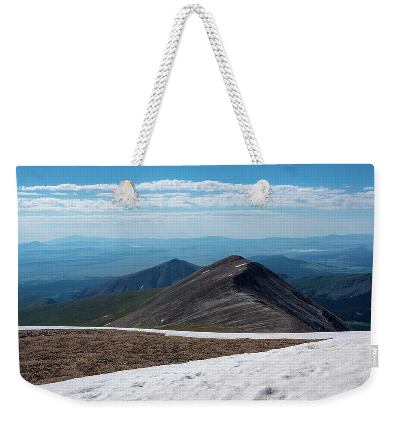 No People Weekender Tote Bag featuring the photograph Top of a 14er by Nathan Wasylewski