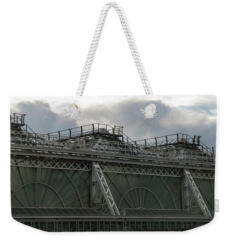 Architecture Weekender Tote Bag featuring the photograph Top of Glasgow Station by Moira Law