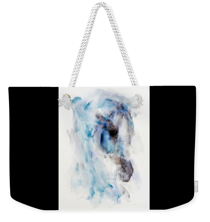 Horse Weekender Tote Bag featuring the painting Topaz by Janette Lockett