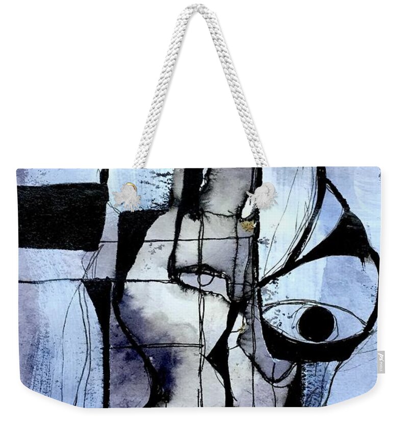 Abstract Art Weekender Tote Bag featuring the drawing Untitled #1 by Jeremiah Ray