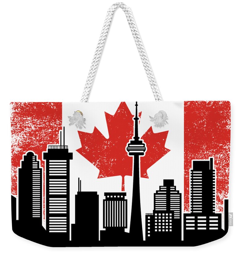 Canada Hoodie With Maple Leaf Flag and Toronto Skyline -  Ireland