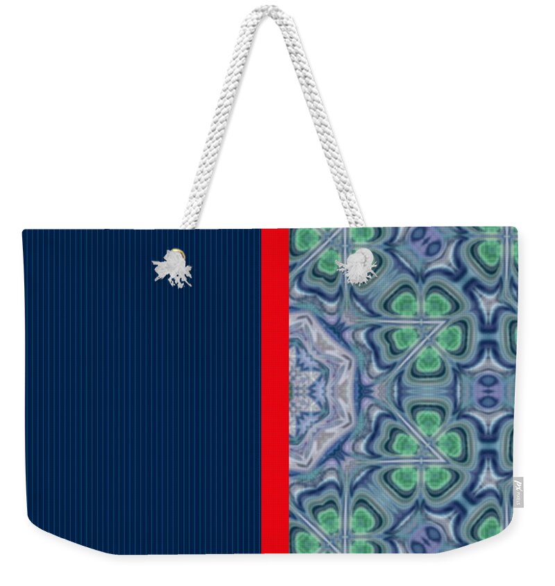 Blue Weekender Tote Bag featuring the digital art Totally Telda by Designs By L