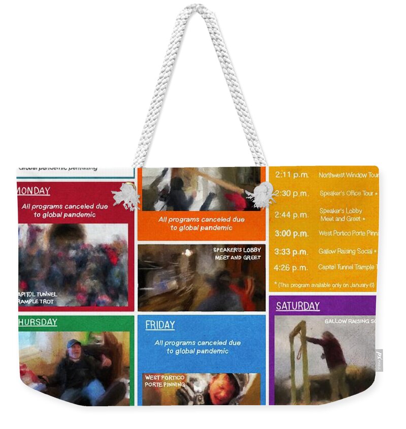  Weekender Tote Bag featuring the digital art Tours and Activities by Jason Cardwell