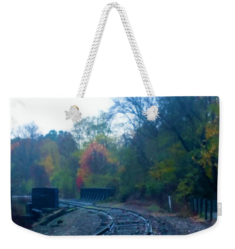  Weekender Tote Bag featuring the photograph Towners Woods Tracks by Brad Nellis