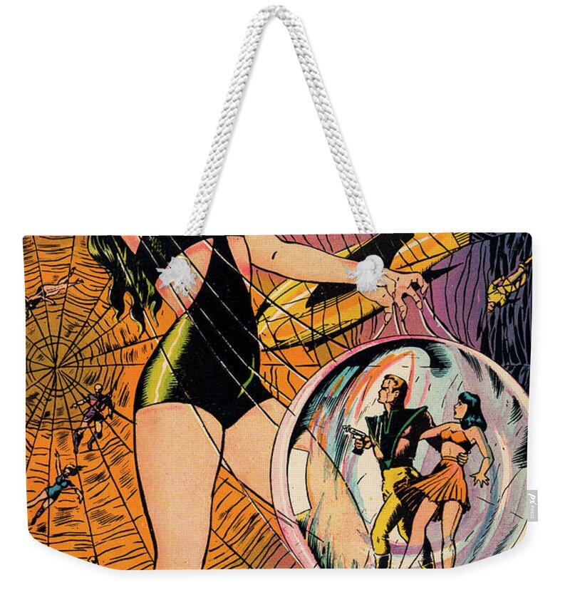 Witch Weekender Tote Bag featuring the digital art Trapped in a Witch Bubble by Long Shot