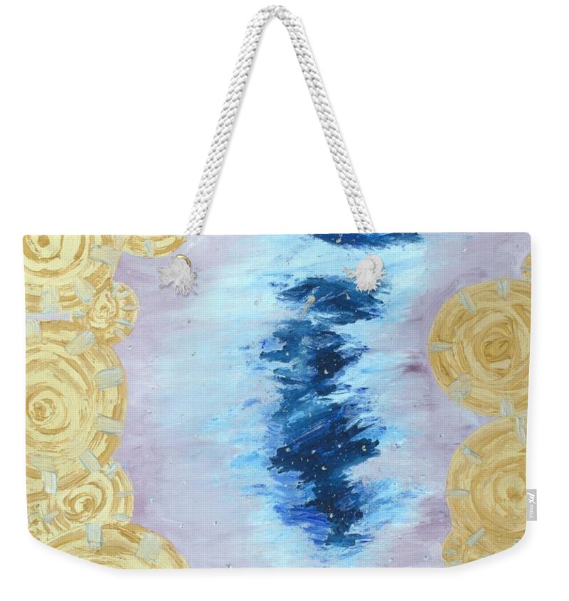 Inspired Works Of Art Weekender Tote Bag featuring the painting Travelling by Christina Knight