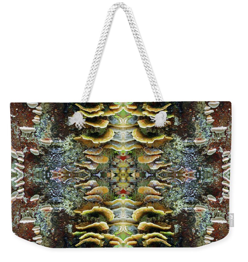 Nature Weekender Tote Bag featuring the photograph Tree Full of Life Double Mirrored Vertical 4x6 by Ben Upham III