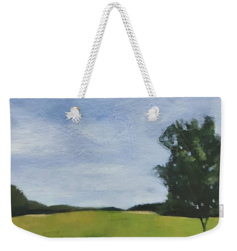 Original Weekender Tote Bag featuring the painting Tree II by Lisa Dionne