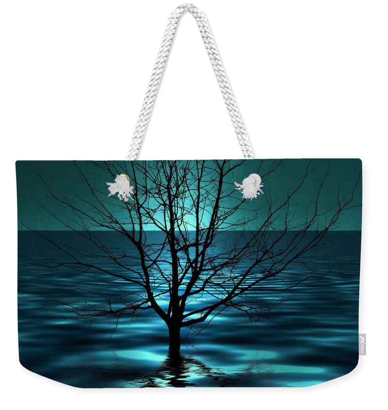 Tree In Ocean Weekender Tote Bag featuring the photograph Tree in Ocean by Marianna Mills