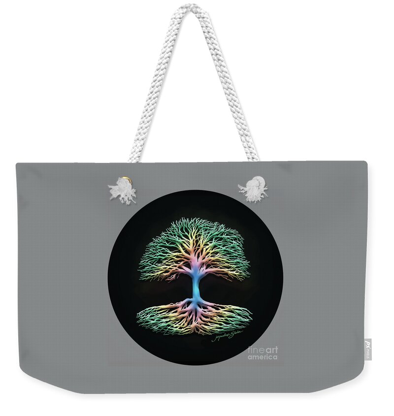 Tree Weekender Tote Bag featuring the digital art Tree of Life by Jacqueline Shuler