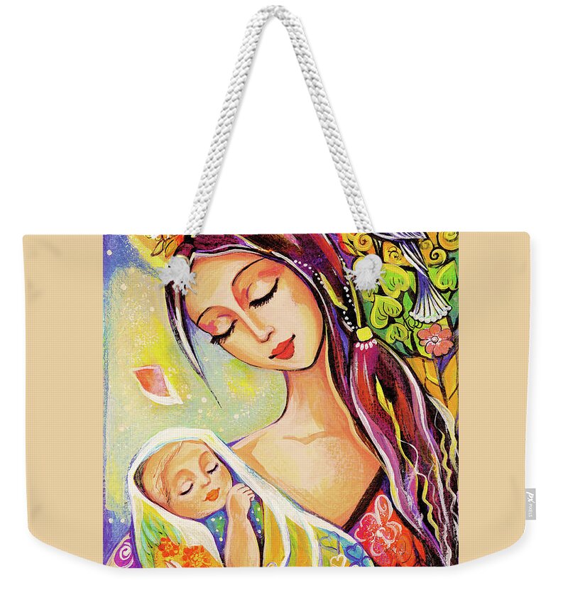 Mother And Child Weekender Tote Bag featuring the painting Tree of Life by Eva Campbell