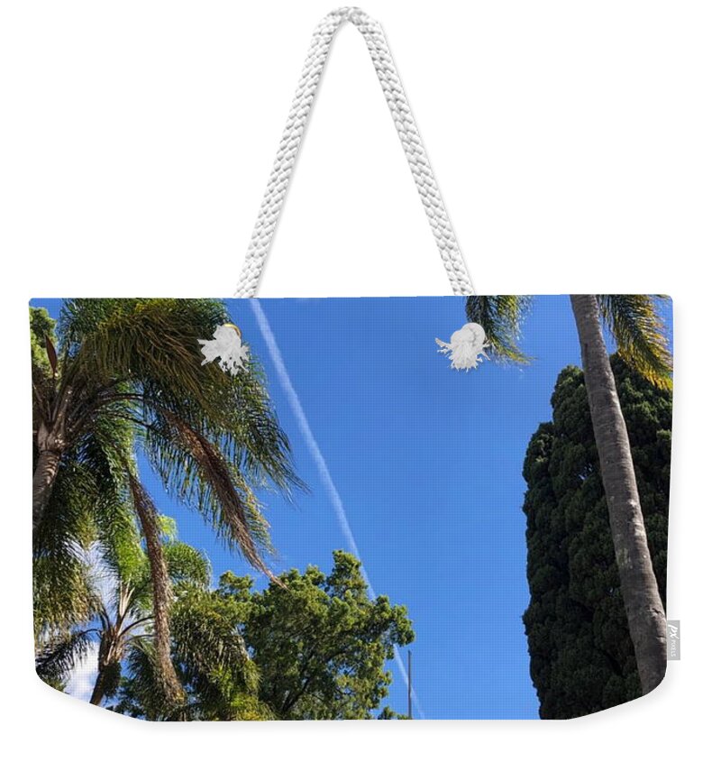 All Weekender Tote Bag featuring the digital art Trees in the Tropics 3 KN56 by Art Inspirity