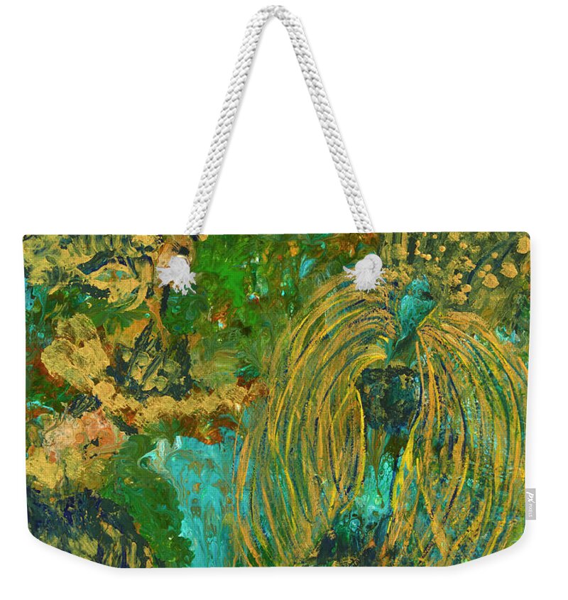 Mermaid Weekender Tote Bag featuring the painting Tribal Connections by Tessa Evette