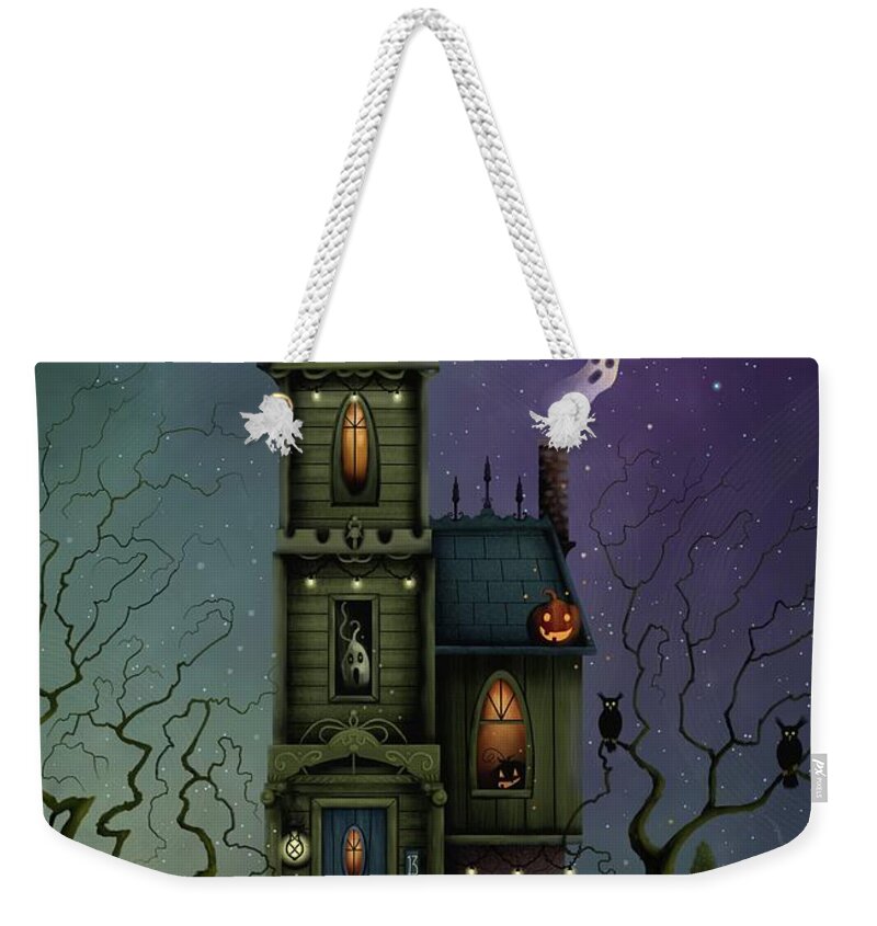 Halloween Weekender Tote Bag featuring the painting Trick or Treat by Joe Gilronan