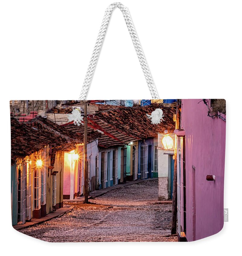 Havana Cuba Weekender Tote Bag featuring the photograph Trinidad Street by Tom Singleton