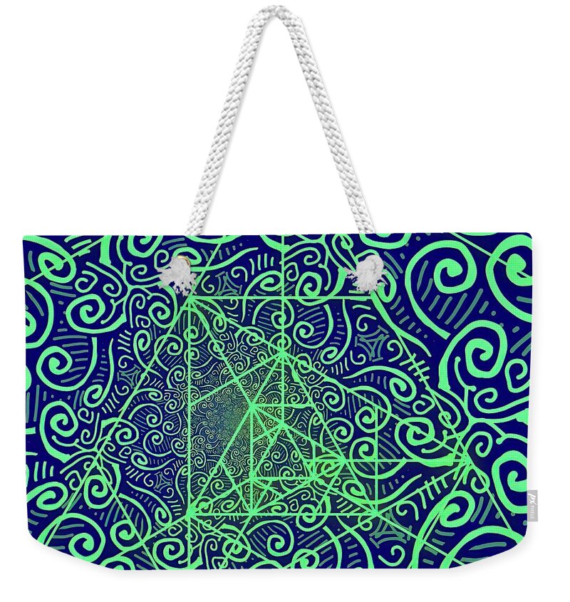 Keltic Weekender Tote Bag featuring the photograph Triskele Abstract Duotone by Judy Kennedy