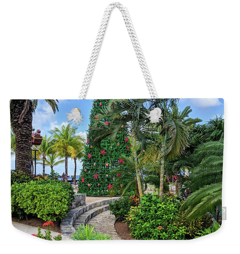 Tree Weekender Tote Bag featuring the photograph Tropical Christmas by Portia Olaughlin