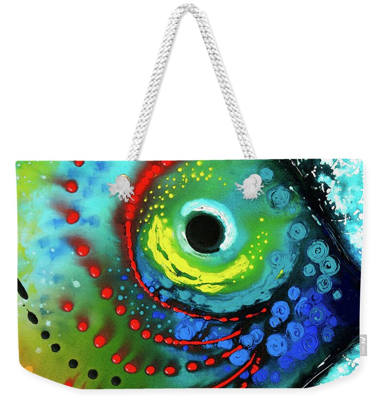 Fish Weekender Tote Bag featuring the painting Tropical Fish by Sharon Cummings