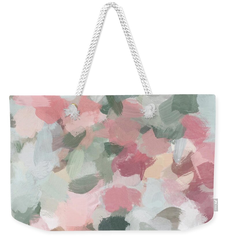 Abstract Weekender Tote Bag featuring the painting Tropical Winds by Rachel Elise