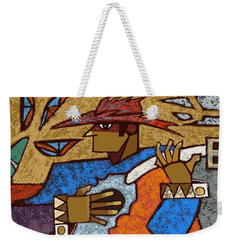 Carnaval Weekender Tote Bag featuring the painting Trova de Carnaval by Oscar Ortiz