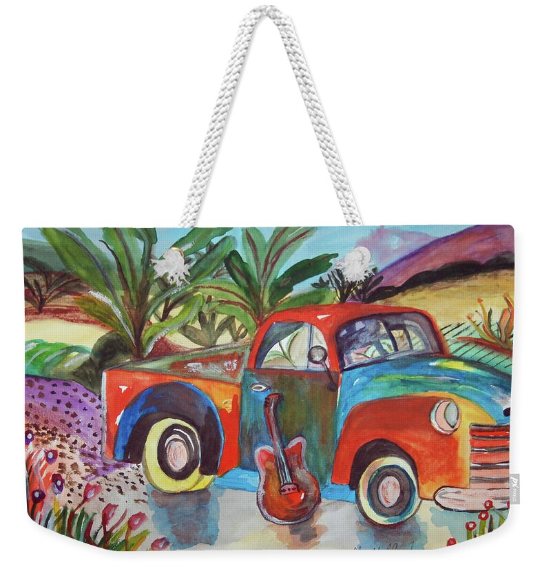 Truck Weekender Tote Bag featuring the painting Truck, My Old Friend by Genevieve Holland