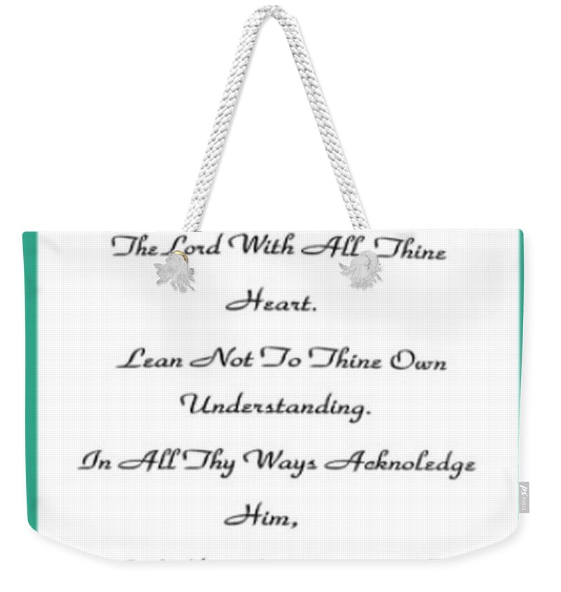  Weekender Tote Bag featuring the ceramic art Trust by Mary Russell