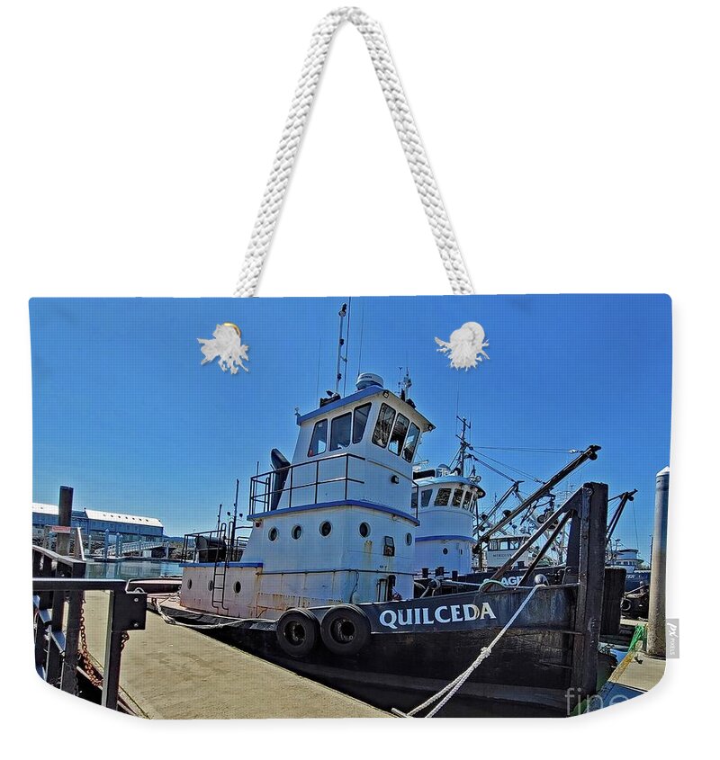Tug Boat Quilceda 2  By Norma Appleton Weekender Tote Bag featuring the photograph Tug Boat Quilceda 2 by Norma Appleton