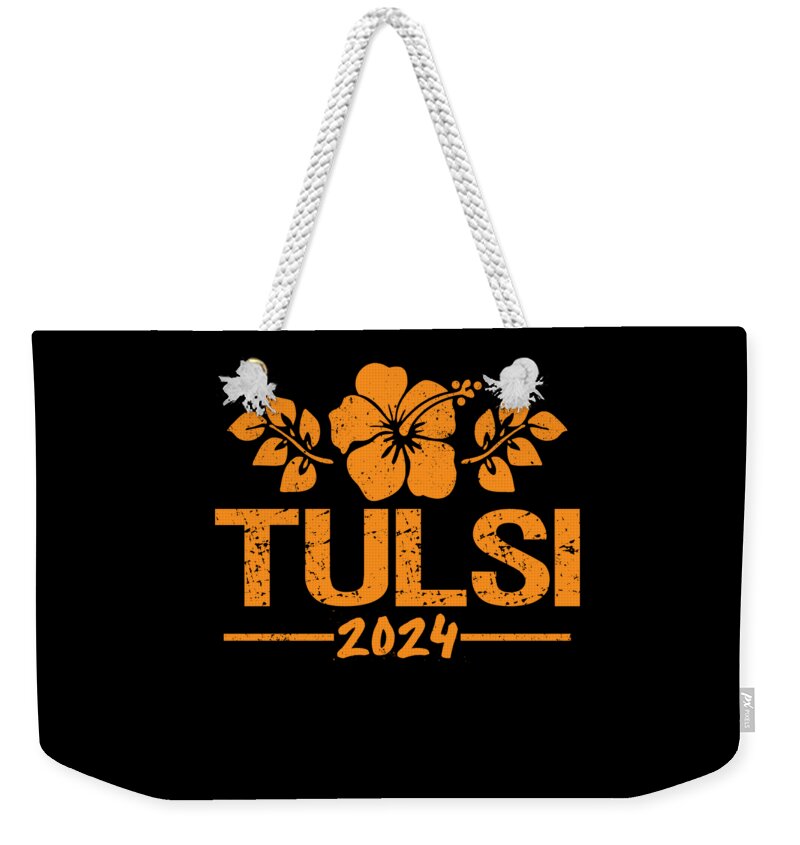 Cool Weekender Tote Bag featuring the digital art Tulsi Gabbard 2024 by Flippin Sweet Gear