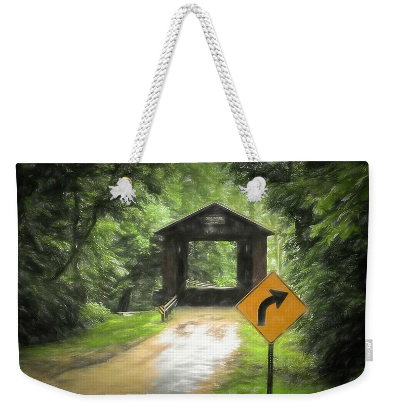  Weekender Tote Bag featuring the photograph Turn Right by Jack Wilson