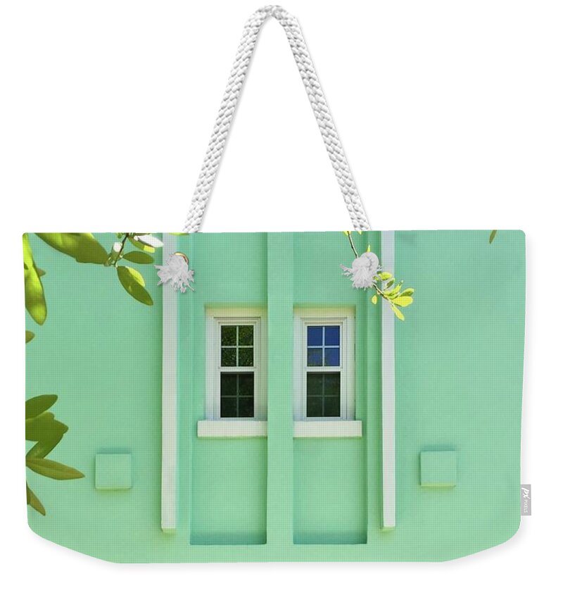 Turquoise House Weekender Tote Bag featuring the photograph Turquoise House by Flavia Westerwelle