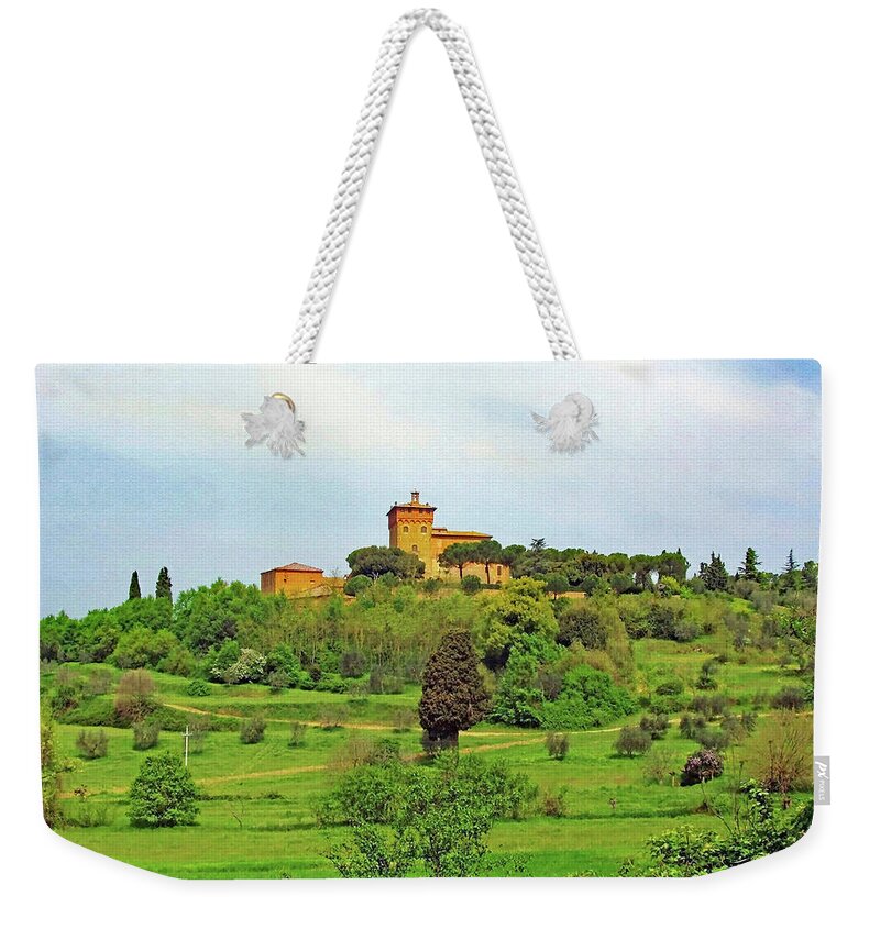 Tuscan Countryside Weekender Tote Bag featuring the photograph Tuscan Countryside by Ellen Henneke