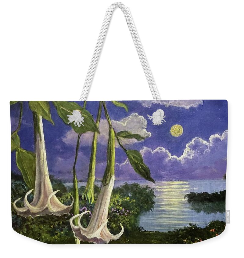 Twilight Weekender Tote Bag featuring the painting Twilight Trumpets by Rand Burns