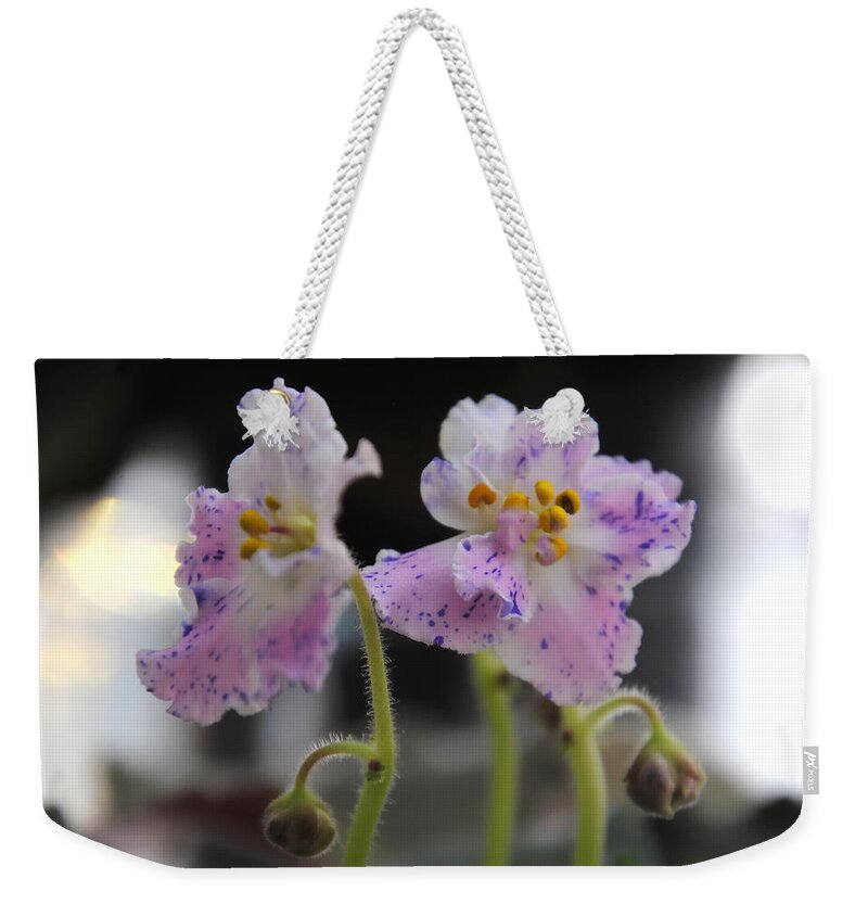 Violet Weekender Tote Bag featuring the photograph Twin Amours by Vallee Johnson