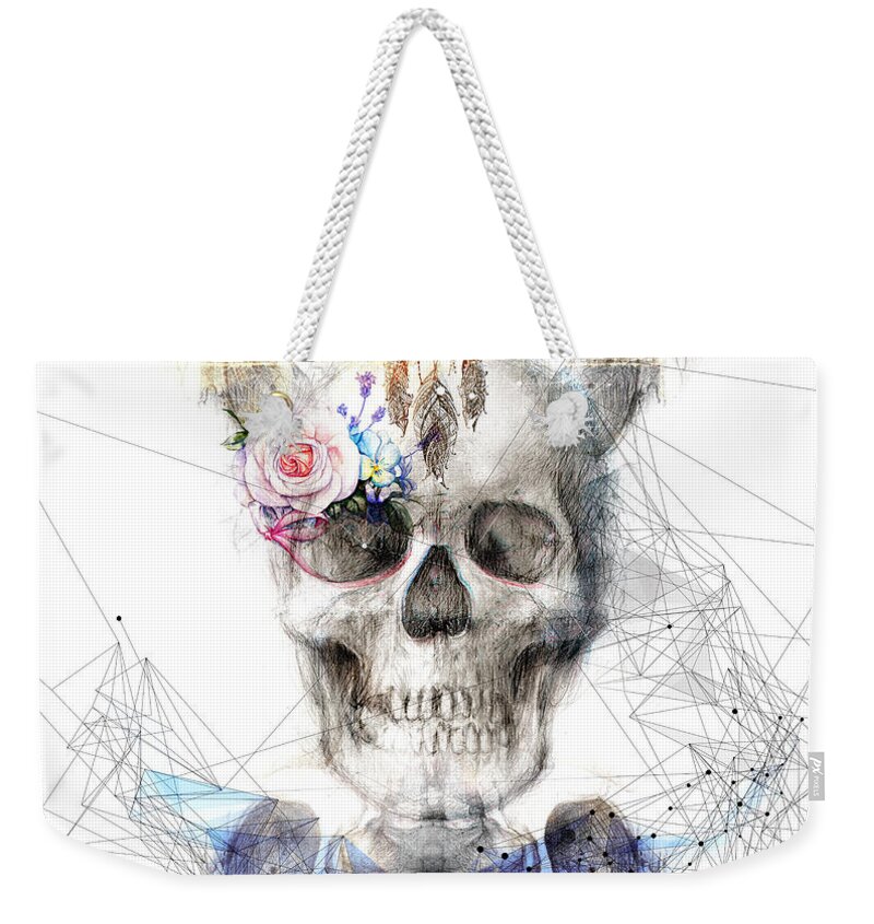 Xristastavrou Weekender Tote Bag featuring the digital art Twins by Xrista Stavrou